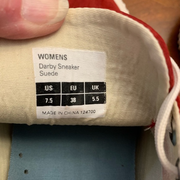 Seavees Darby red suede leather sneakers size 7.5 - Picture 6 of 7